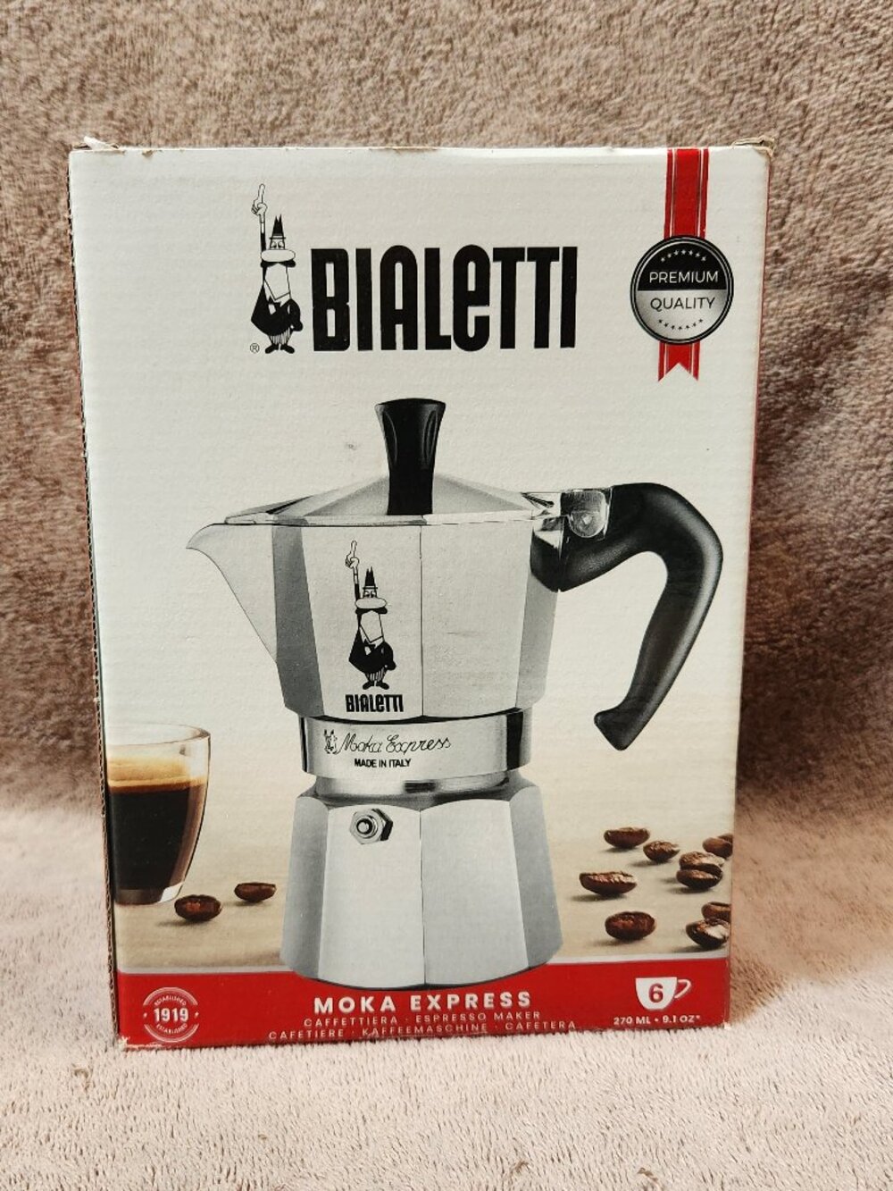BIALETTI Moka Express Iconic Italian Stovetop Espresso Maker - 6 Cup - NEW NIB - Picture 5 of 5